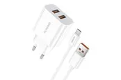 Foneng Fast charger 2x USB EU45 + USB Micro cable