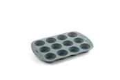 Funktion 12-hole muffin tin grey silicone