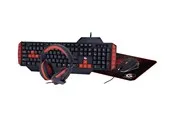 Gembird - keyboard mouse headset and mouse pad set - QWERTY - US - Tastatur-, Maus-, Headset- und Mauspad-Set - Englisch (US) - Rot