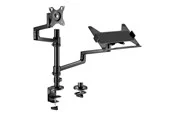 Gembird Monitor Arm & Notebook Tray - 1 x monitor 17"-32" & 1 x notebook 17.3"