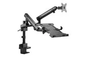 Gembird Monitor Arm & Notebook Tray - 2 x monitor 17"-32" & 1 x notebook 15.6"