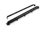Gembird NPP-C524CM-001 - patch panel with cable management - 1U - 19"