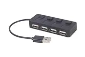 Gembird UHB-U2P4-05 - hub - 4 ports USB-Hubs - 4 - Schwarz