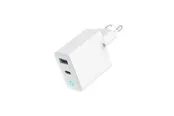 Gembird Universal GaN USB charger with LED QC 3.0 & PD 30W 2-port - White