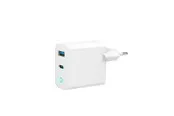 Gembird Universal GaN USB charger with LED QC 3.0 & PD 65W 2-port - White