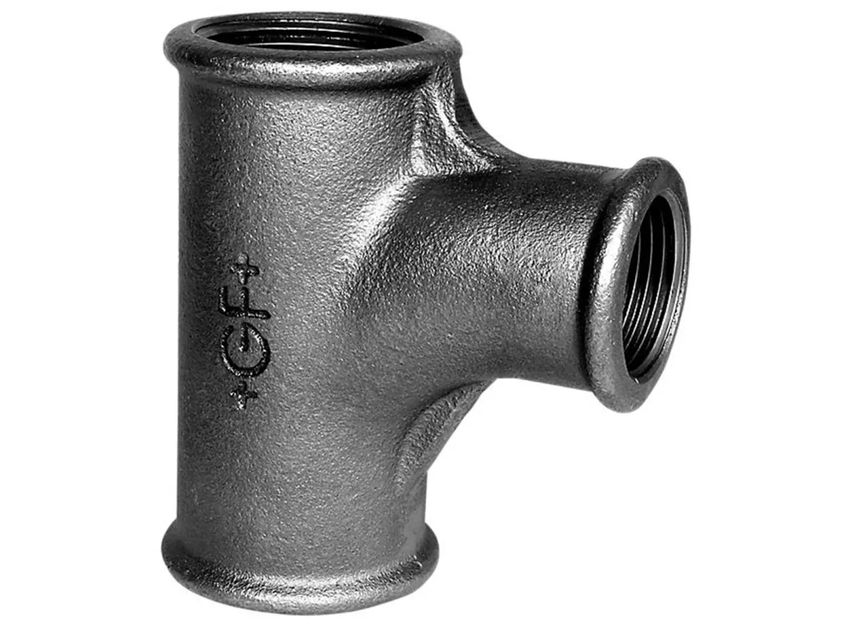 +GF+ flow tee 90° black 3/4''