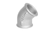 +GF+ short angle 45° galvanized 2 1/2'' socket-socket