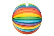 Globos Paper Lantern Round Rainbow 25cm