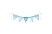 Goki Fabric Bunting Make Blue with 10 Flags and Alphabet Characters