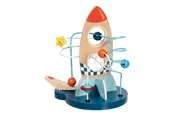Goki Wooden Locomotion Spiral Rocket with Catapult