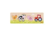 Goki Wooden Stud Puzzle On the Farm 4 pcs. Holz