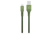 GreyLime Braided USB-A to Lightning Cable Green 0.5 m