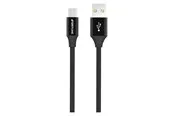 GreyLime Braided USB-A to USB-C Cable Black 1 m