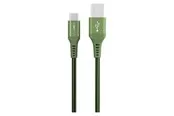 GreyLime Braided USB-A to USB-C Cable Green 0.5 m