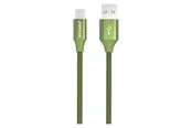 GreyLime Braided USB-A to USB-C Cable Green 2 m
