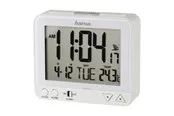 Hama 'RC 550' Radio Controlled Alarm Clock with Night Light Function White