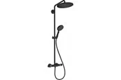 Hansgrohe croma select s showerpipe 280 1jet with thermostat and hand shower raindance select s 120 3jet matt black