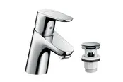 Hansgrohe focus single lever basin mixer 70 with push-open w