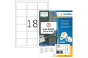 HERMA Ablösbare Etiketten A4, 63,5 x 46,6 mm, weiß