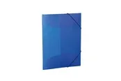 HERMA Elasticated folder A4 PP translucent dark blue