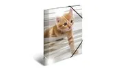 HERMA Elasticated folder glossy animals A4 PP cats