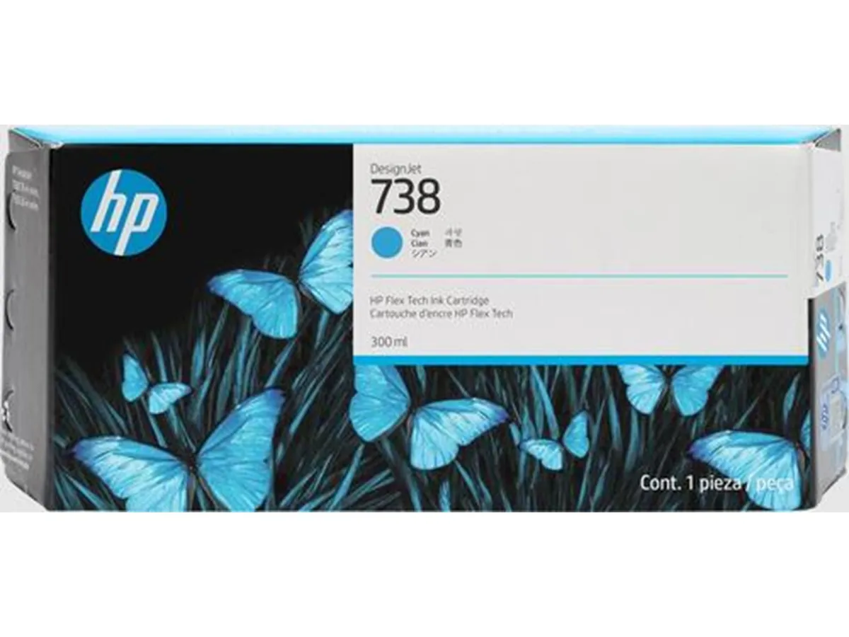 HP 738 / 676M6A - Cyan Ink - Tintenpatrone Cyan