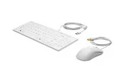 HP USB Keyboard and Mouse Healthcare Edition - Tastatur & Maus Set - Deutsch - Weiss