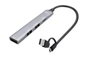 I-Tec Hub - USB-C/USB-A metal - 4-Port - USB 3.0 USB-Hubs - 4 - Grau