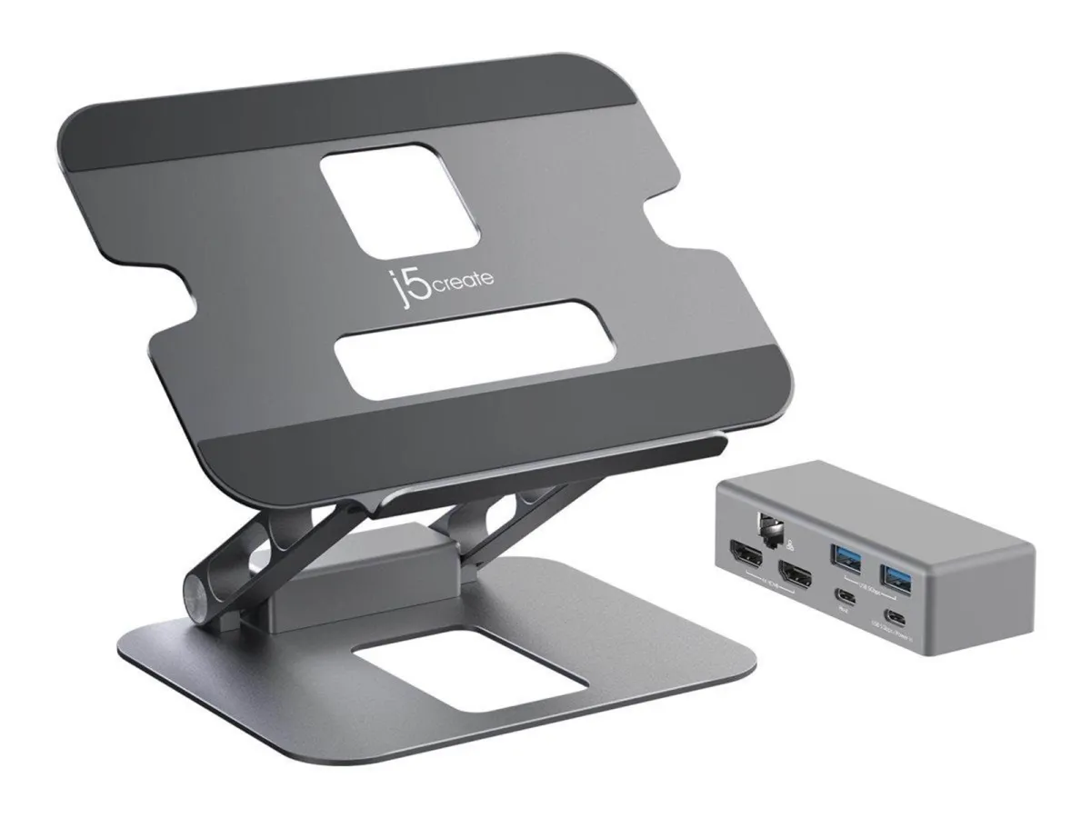 j5create Multi-Angle Dual HDMI Docking Stand (with Ethernet)