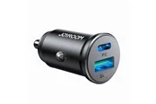 Joyroom JR-CCN05 30W USB-A USB-C mini car charger - black