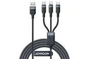Joyroom Multi-Use Series S-A18 3in1 USB-A - Lightning / USB-C / micro USB cable 0.3m - black