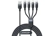 Joyroom Multi-Use Series S-A18 4in1 USB-A - USB-C / USB-C / Lightning / micro USB cable 1.2m - black