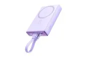 Joyroom Powerbank JR-PBM01 magnetic 10000mAh 20W with stand + Lightning cable - USB-C - purple Powerbank (Akku) - Purple - 10000 mAh