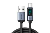 Joyroom Prism Series A16 USB-C / USB-A Cable 66W 1.2m with LED Display - Black