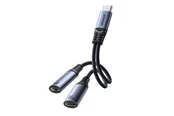 Joyroom SY-C03 USB-C to 2x USB-C 2in1 DAC adapter - black
