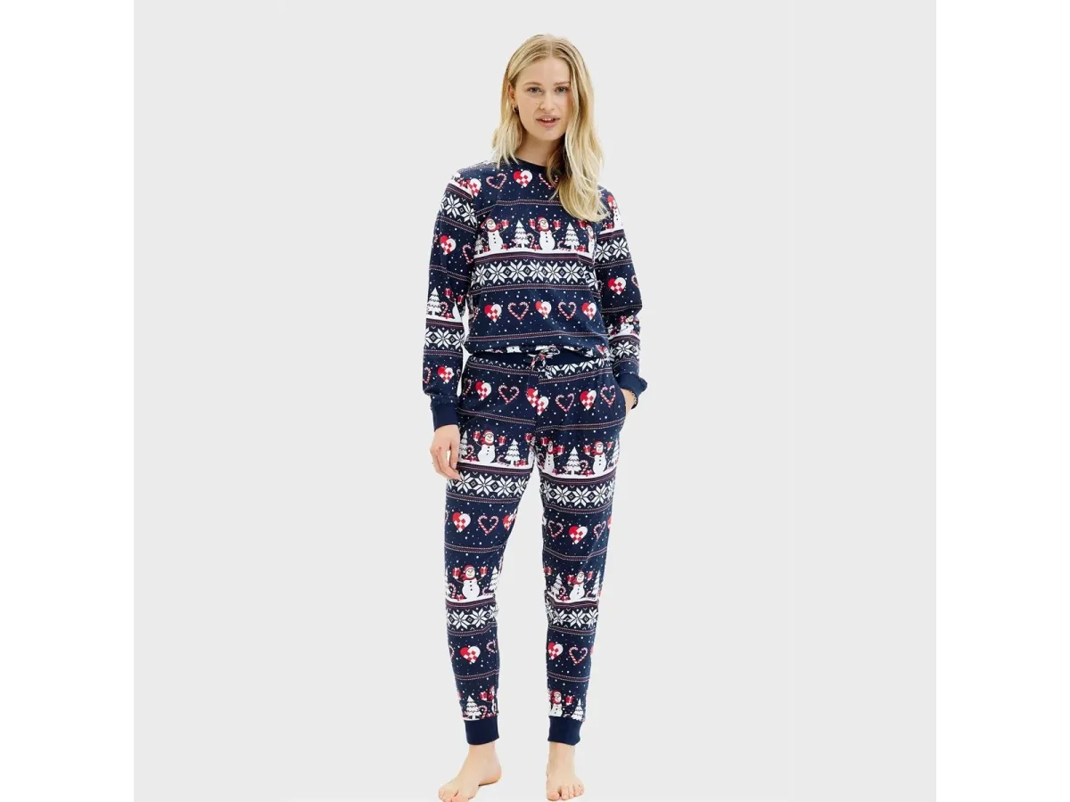 Jule-Sweaters - Christmas heart pyjamas navy - XL/2XL