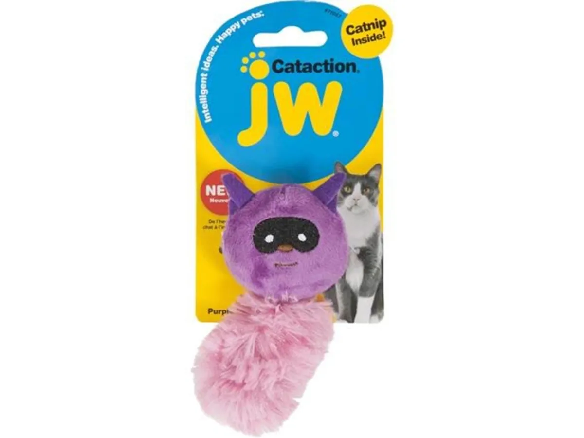 JW Cataction Catnip Racoon Purple/Pink