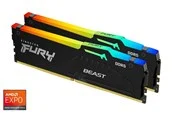 Kingston FURY Beast RGB DDR5-5600 - 32GB - CL36 - Dual Channel (2 pcs) - AMD EXPO & Intel XMP - Schwarz mit RGB