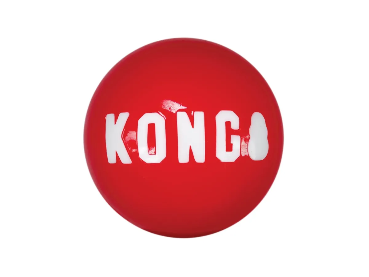 KONG Dog Toy Signature Balls Medium 6cm (2-Pack)