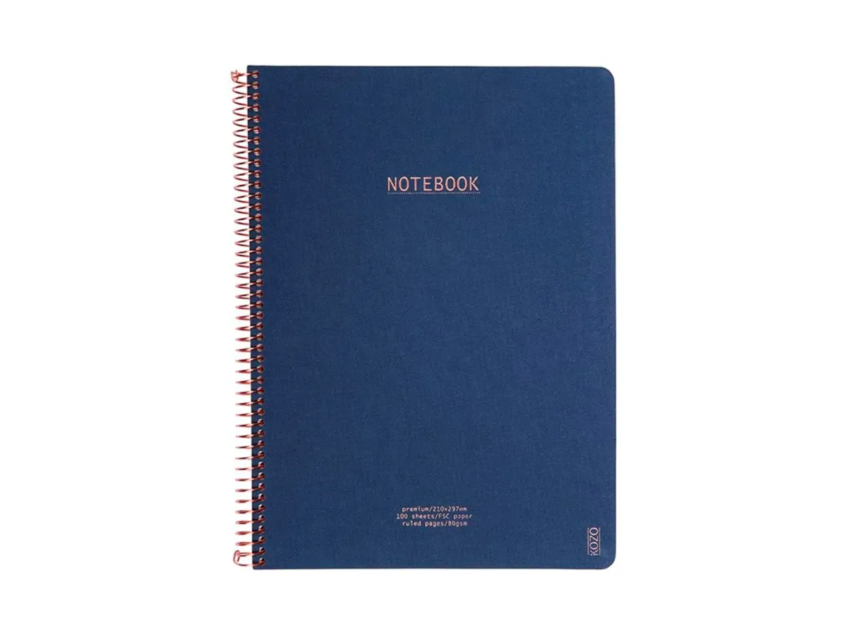KOZO Premium Notebook A4 navy 100 pcs 80g.
