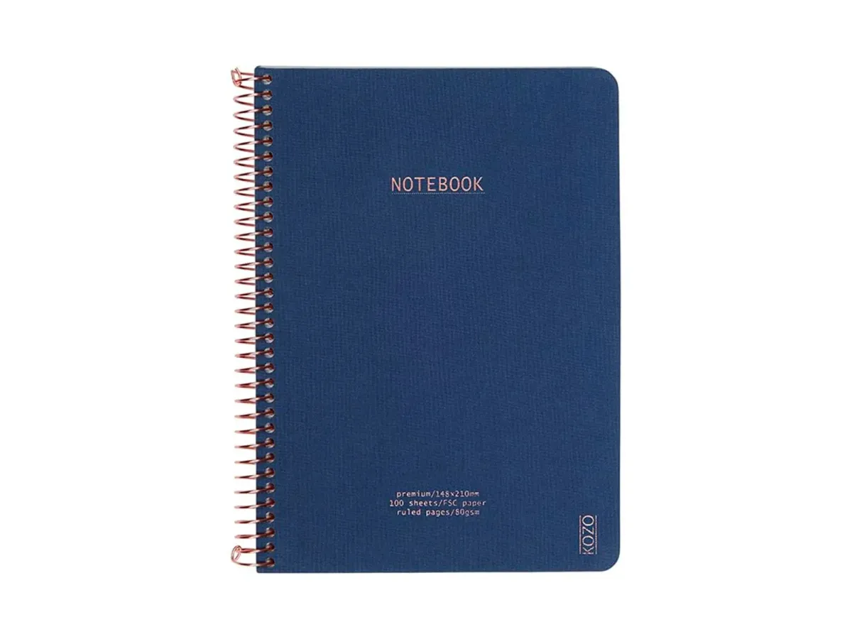 KOZO Premium Notebook A5 navy 100 pcs 80g.