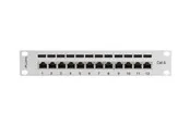 Lanberg PPF6-9012-S Patch Panel 12-Port 1U 10" Cat6 FTP Shielded Grey