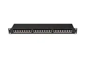 Lanberg PPSA-1024-B 24-Port Patch Panel 1U 19" Cat6A FTP Shielded Black