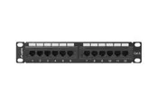 Lanberg PPU6-9012-B 12-Port Patch Panel 1U 10" Cat.6 UTP Black