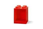 LEGO BRICK SHELF 4 KNOBS - RED