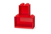 LEGO BRICK SHELF SET - RED