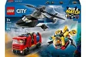 LEGO City 60462 Kombinationsset mit Hubschrauber, Löschauto und U-Boot