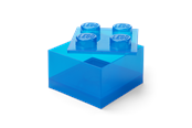 LEGO Storage Brick 4 Top Lid Translucent Blue