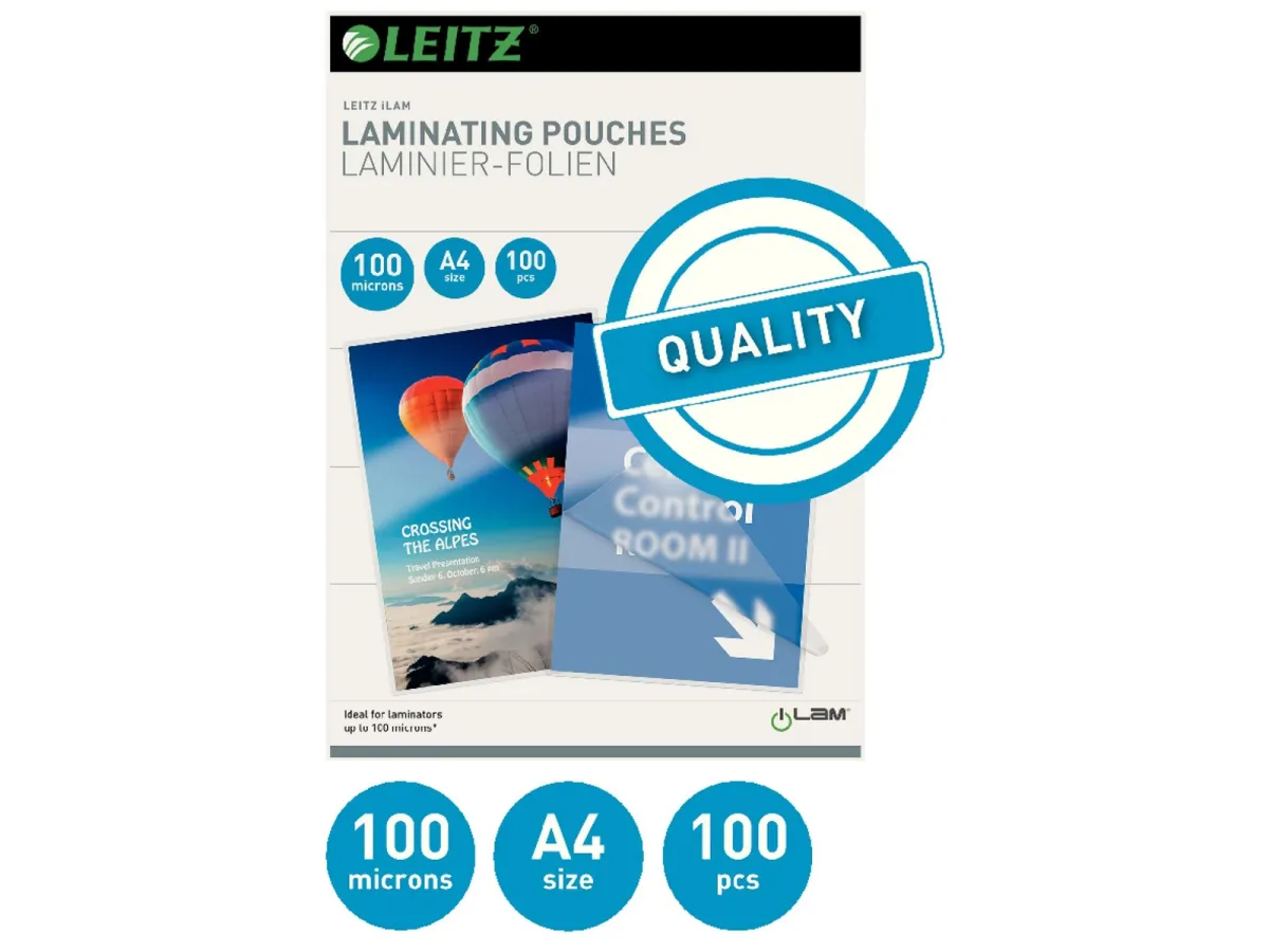 Leitz Heißlaminierfolien A4, 100 mic