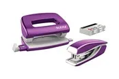 Leitz NeXXt WOW Set Mini-Heftgerät und -Locher Violett